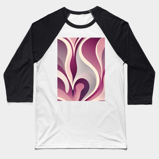 Elegant Blood Phoenix - Abstract Geometric Art Baseball T-Shirt by Artilize